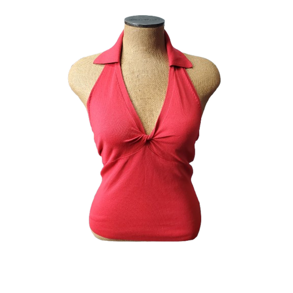 Spenser Jeremy women's red halter tank top size M